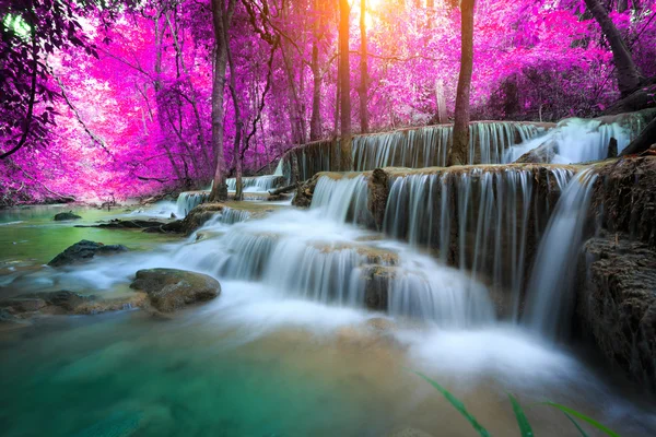 Fossefall i Thailand – stockfoto