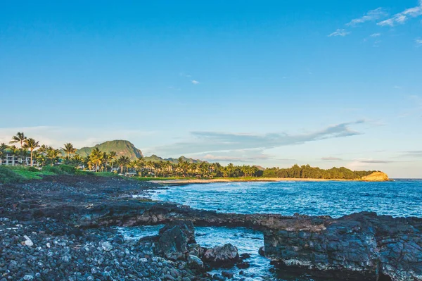 ハワイ島のポイプポイントから見た難破船のビーチ — ストック写真