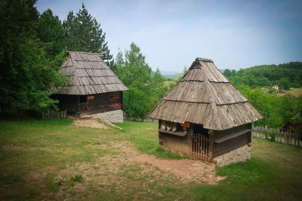 Sirogojno Village Serbia Located Mountain Zlatibor — Fotografia de Stock