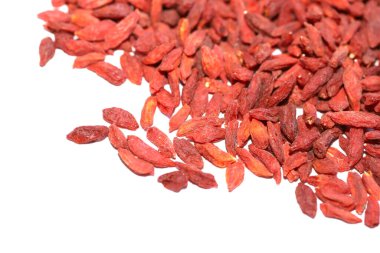 Kurutulmuş kurt üzümü yakın.