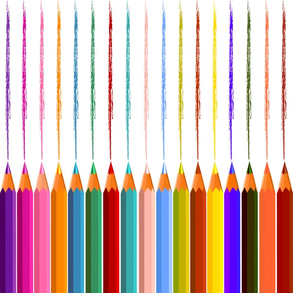 Вектор кольорові олівці — стоковий вектор