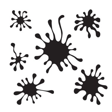 Siyah sıçrama siluet vektör