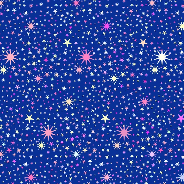 Estrellas sobre fondo azul — Vector de stock