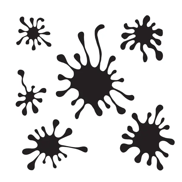 Siyah sıçrama siluet vektör