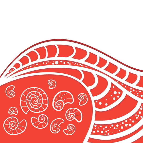 Kırmızı Seashell illüstrasyon