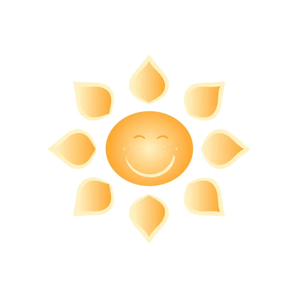 Güneşli gülümsemek illüstrasyon