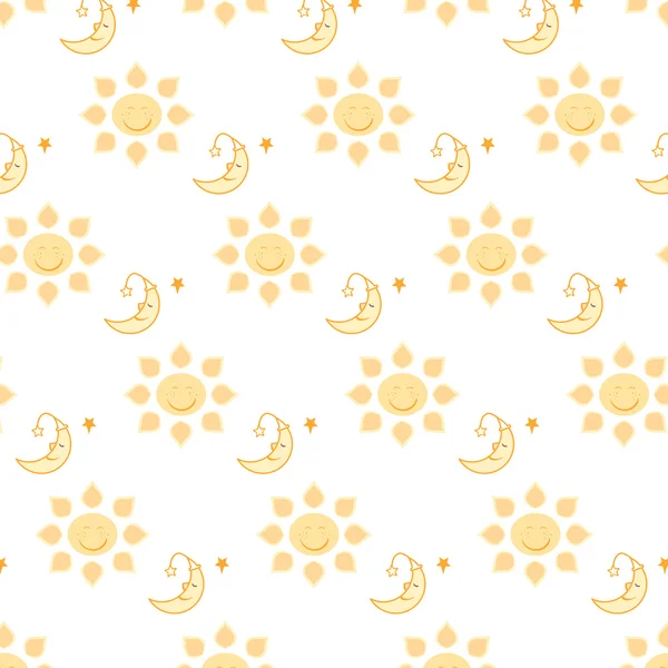 Saydam arka plan illüstrasyon güneş ve ay desen