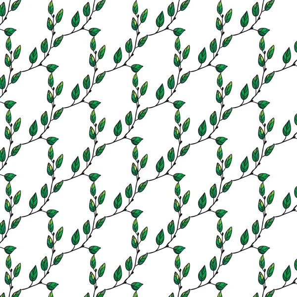 Liana yaprak yeşil desen