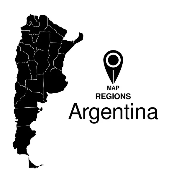 Régiók térképét Argentína — Stock Vector