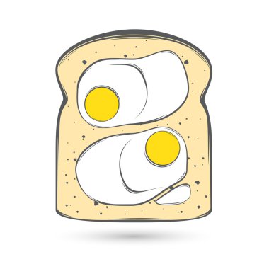 Toast and fried eggs.