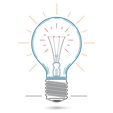 gloeilamp op een witte achtergrond.