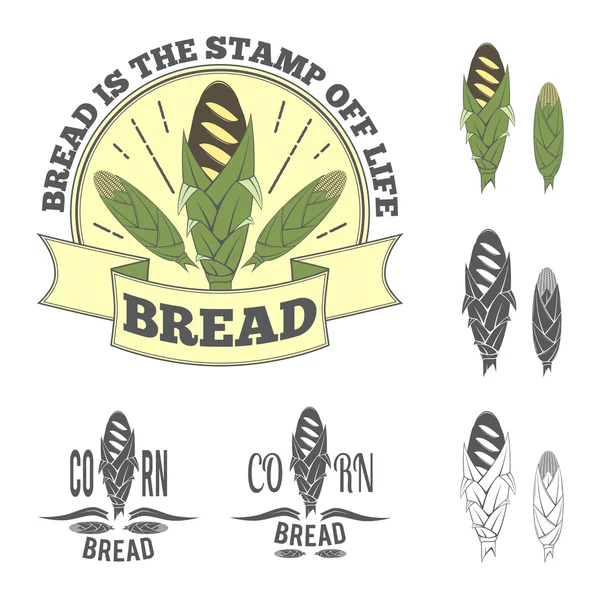 Logo corn bread 5. — Stok Vektör