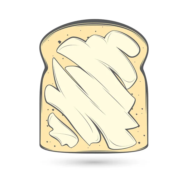 Buttertoast. — Stockvektor