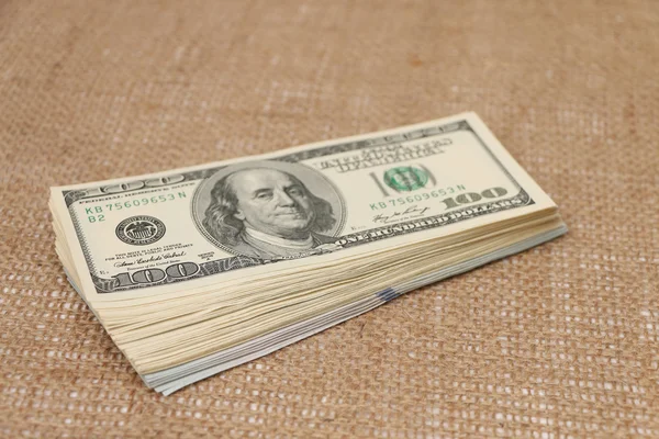 One hundred dollar bills. — Stock Photo, Image