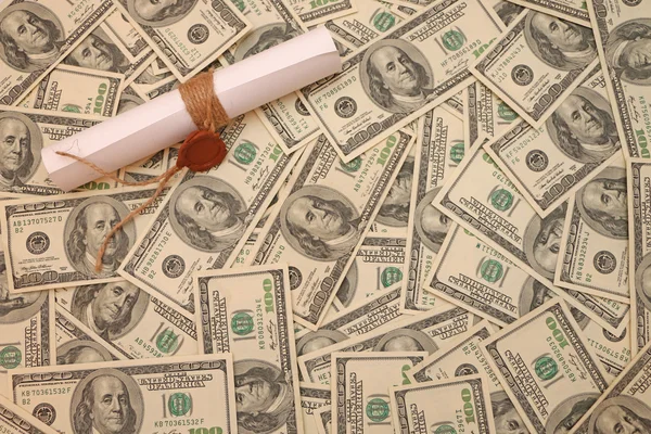Doları arka plan ile mektup