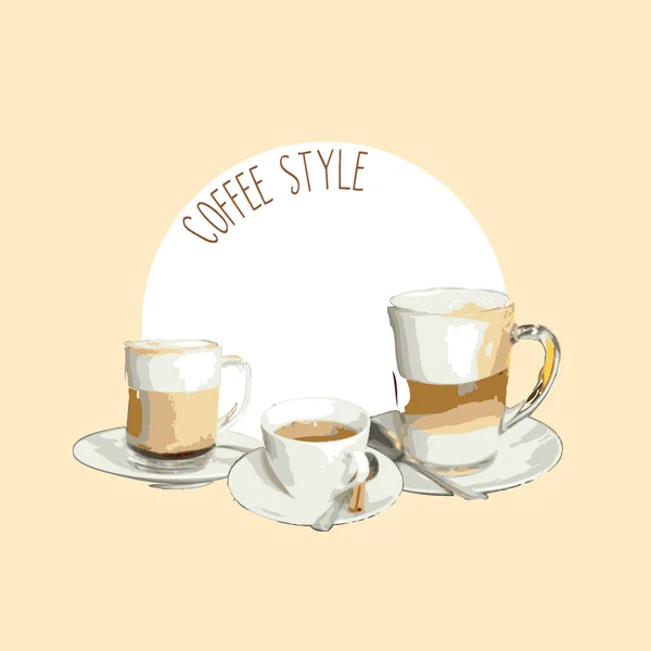 Fondo estilo café — Vector de stock