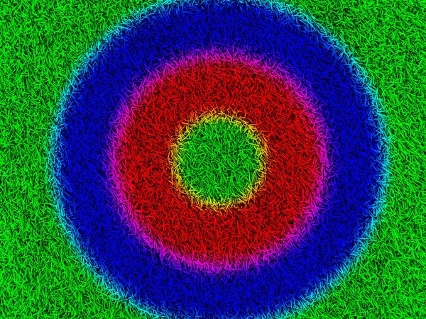 緑の草の虹のテクスチャ背景の草の庭のコンセプト虹の色の背景のサッカーピッチ 草のゴルフ 緑の芝生のパターンのテクスチャの背景を作るために使用 — ストック写真