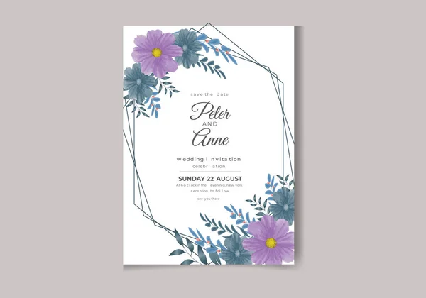 Hermosa Acuarela Digital Pintada Mano Femenina Premium Floral Hojas Wedding — Vector de stock
