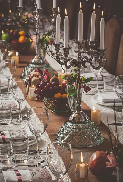 Festive table decoration — Stock Photo, Image