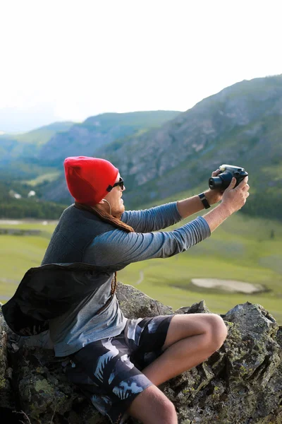 Retrato de hombre hipster — Foto de Stock