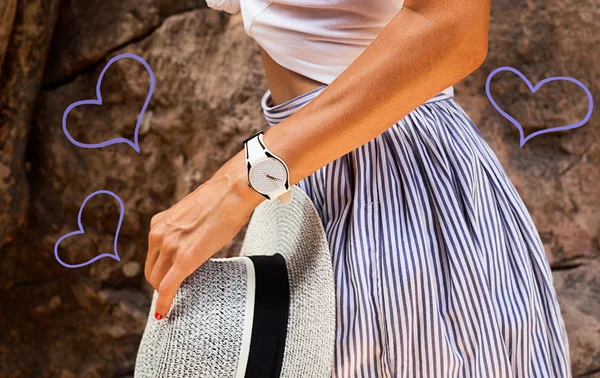 Trendy outfit woman — Stock Photo, Image