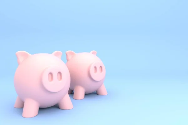 Illustrations Pink Piggy Bank Safe Your Money Representing Financial Savings — Stock Photo, Image