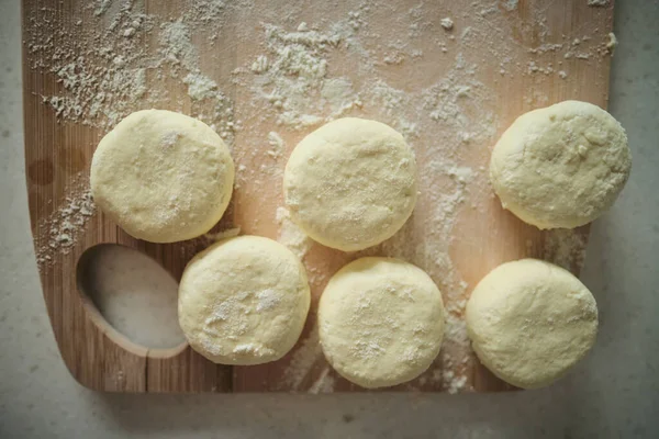 Cozinhar Cheesecakes Casa Queijo Cottage — Fotografia de Stock