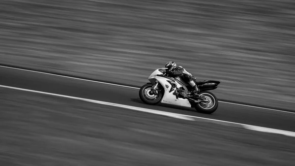 Panning Shot Racing Motorbike Circuits Track — Stock Photo, Image