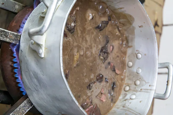 Pot Met Feijoada Typisch Braziliaans Eten Een Restaurant Brazilië — Stockfoto