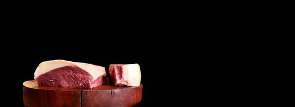 Picanha Raw Carne Brasiliana Tradizionale Sfondo Legno — Foto Stock