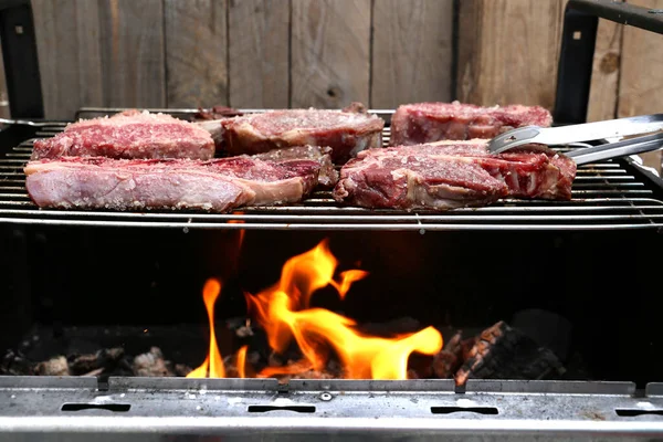Varios Tipos Cortes Especiales Carne Para Una Barbacoa Brasileña —  Fotos de Stock