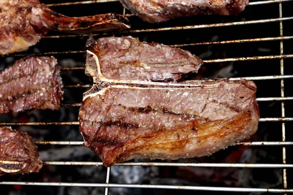 Vários Tipos Cortes Especiais Carne Para Churrasco Brasileiro — Fotografia de Stock
