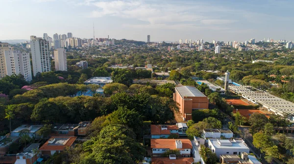 Brezilya Sao Paulo Daki Pinheiros Ana Alanının Havadan Görüntüsü Bir — Stok fotoğraf