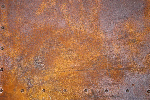 Rusty Iron Texture Rustic Iron Plate Rivets — Stock Photo, Image