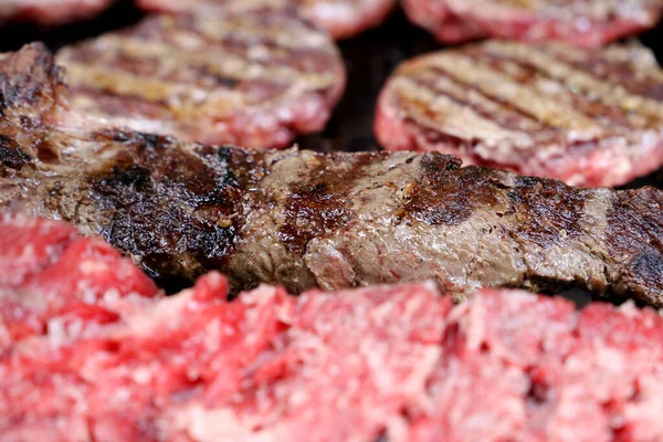 Fraldinha Bife Corte Tradicional Carne Para Churrasco Brasileiro Carne Grelha — Fotografia de Stock