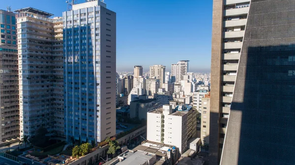Veduta Aerea Paulista San Paolo Viale Principale Della Capitale Domenica — Foto Stock