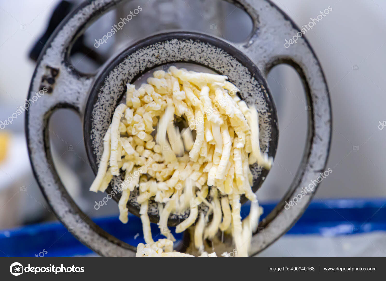 Grinding Parmesan Cheese Machine Brazilian Restaurant Stock Photo by