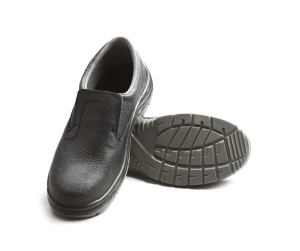 Zwart unisex lederen schoenen — Stockfoto