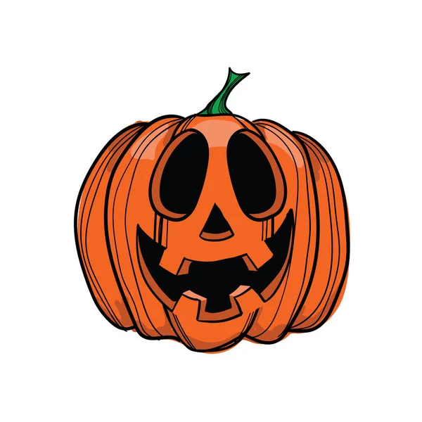 Beyaz arkaplana el çizimi Jack-o-fener