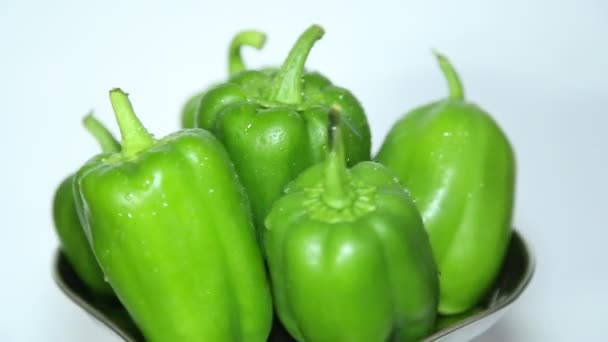 Capsicum Pimentão Verde — Vídeo de Stock