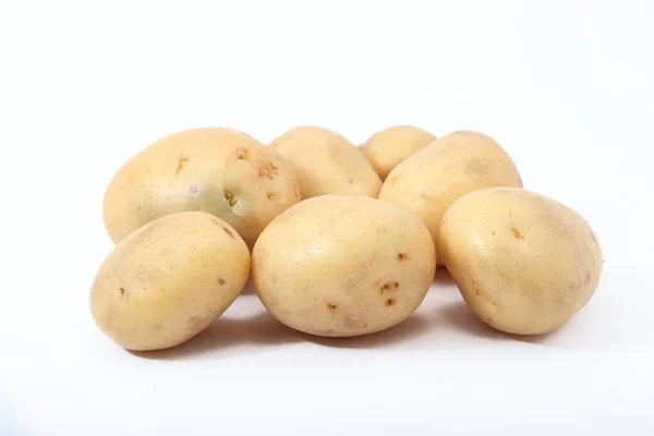 Πατάτες Απομονωμένες Λευκό Φόντο — Φωτογραφία Αρχείου