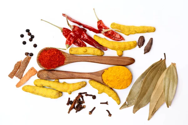 Kitchen Table Spices Dry Herbs — Stock Photo, Image