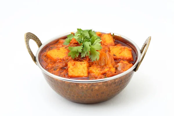 Indian Style Cottage Cheese Vegetarian Curry Dish Kadai Paneer Traditional — Stock Photo, Image