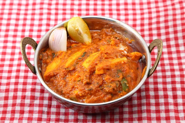 Indian Food Indian Curry Una Ciotola Rame — Foto Stock