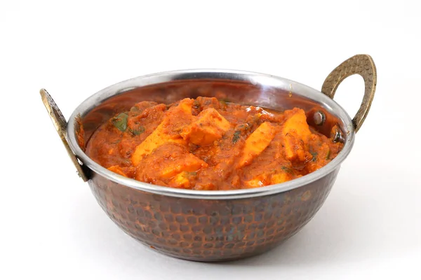 Indisches Essen Oder Indisches Curry Einer Kupfer Messing Servierschale — Stockfoto