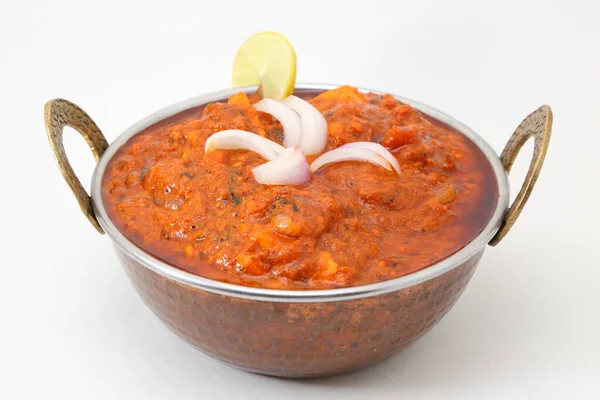 Shahi Paneer Eller Kadai Paneer Koppar Mässing Skål — Stockfoto