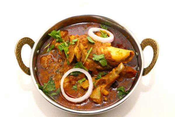 Plato Carne India Curry Cordero Cuenco Cobre — Foto de Stock