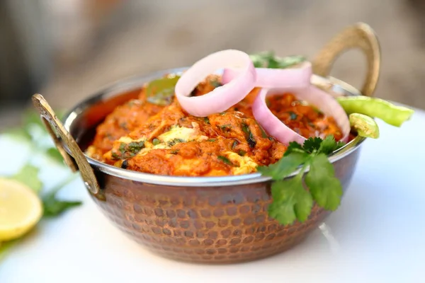 Style Indien Cottage Cheese Vegetarian Curry Dish Kadai Paneer Cuisine — Photo