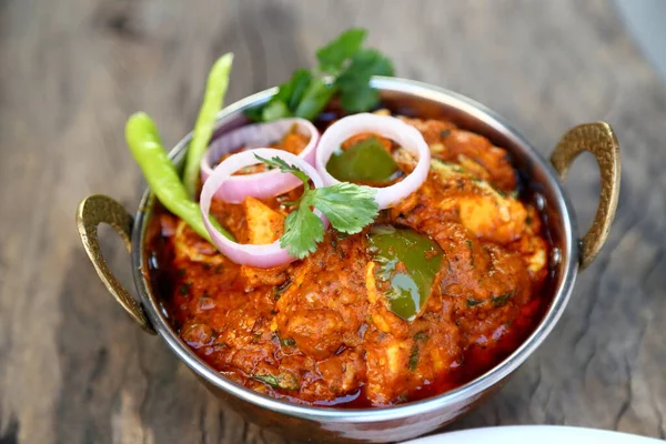 Indian Style Cottage Cheese Vegetarian Curry Dish Kadai Paneer Traditional — Stock Photo, Image