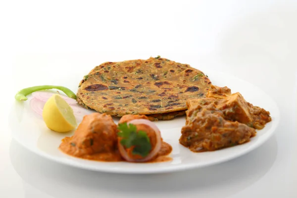 Indisches Essen Oder Indisches Thali — Stockfoto